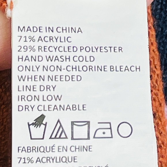 Prana Purple Tan Blue Striped Deep Plunge V-Neck Sweater Womens Sz Medium - Picture 7 of 7